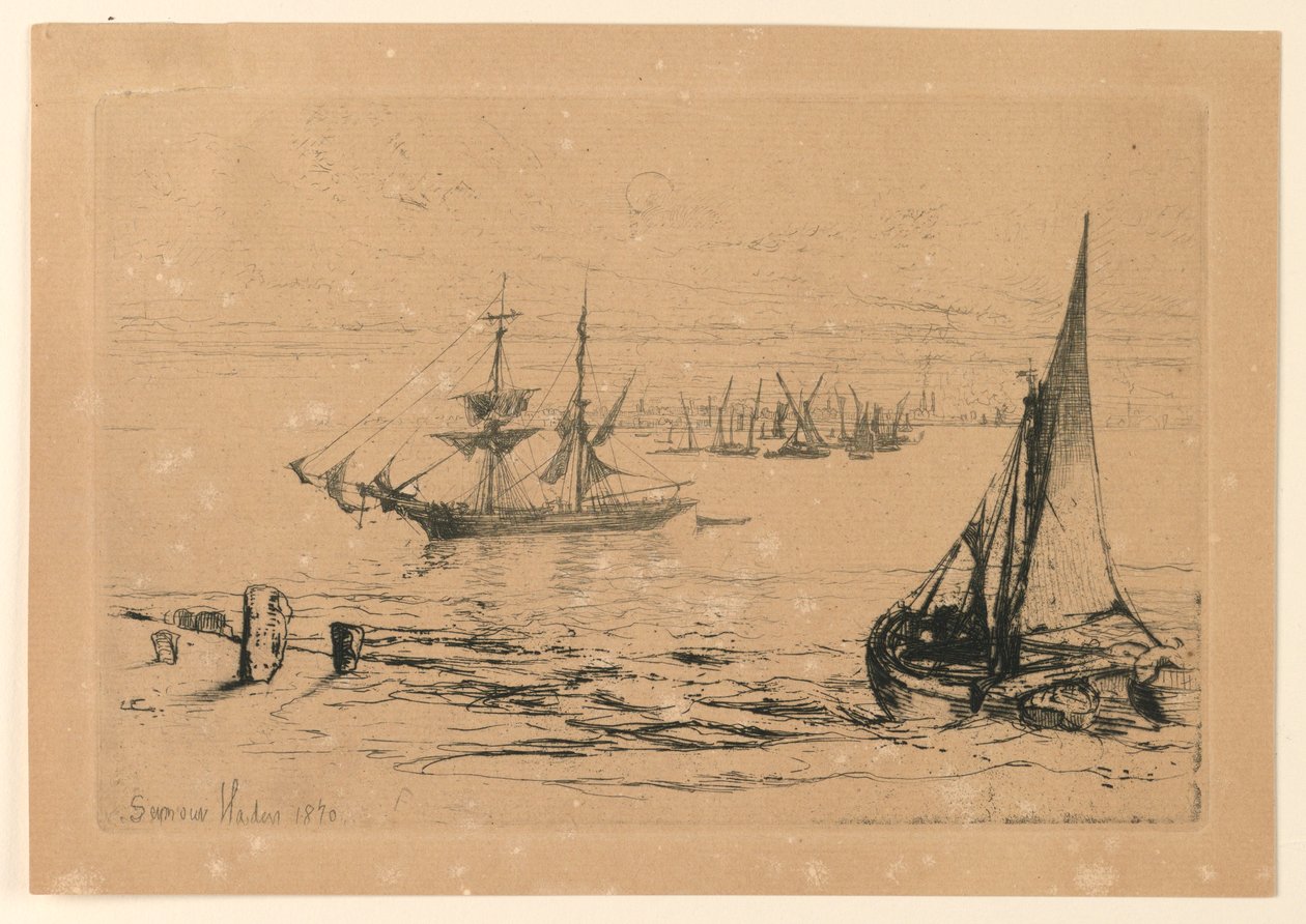 En brigg för ankar av Francis Seymour Haden