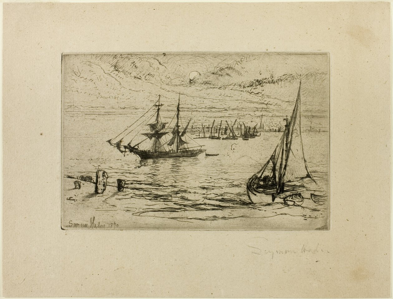 En brigg för ankar av Francis Seymour Haden