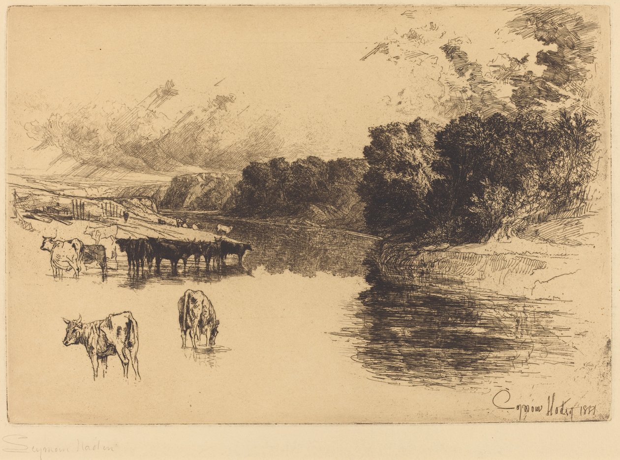 En flod i Lancashire av Francis Seymour Haden