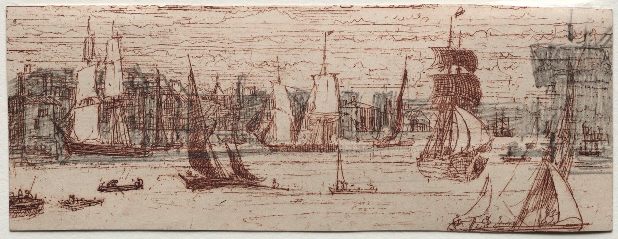 En skiss av Greenwich. av Francis Seymour Haden