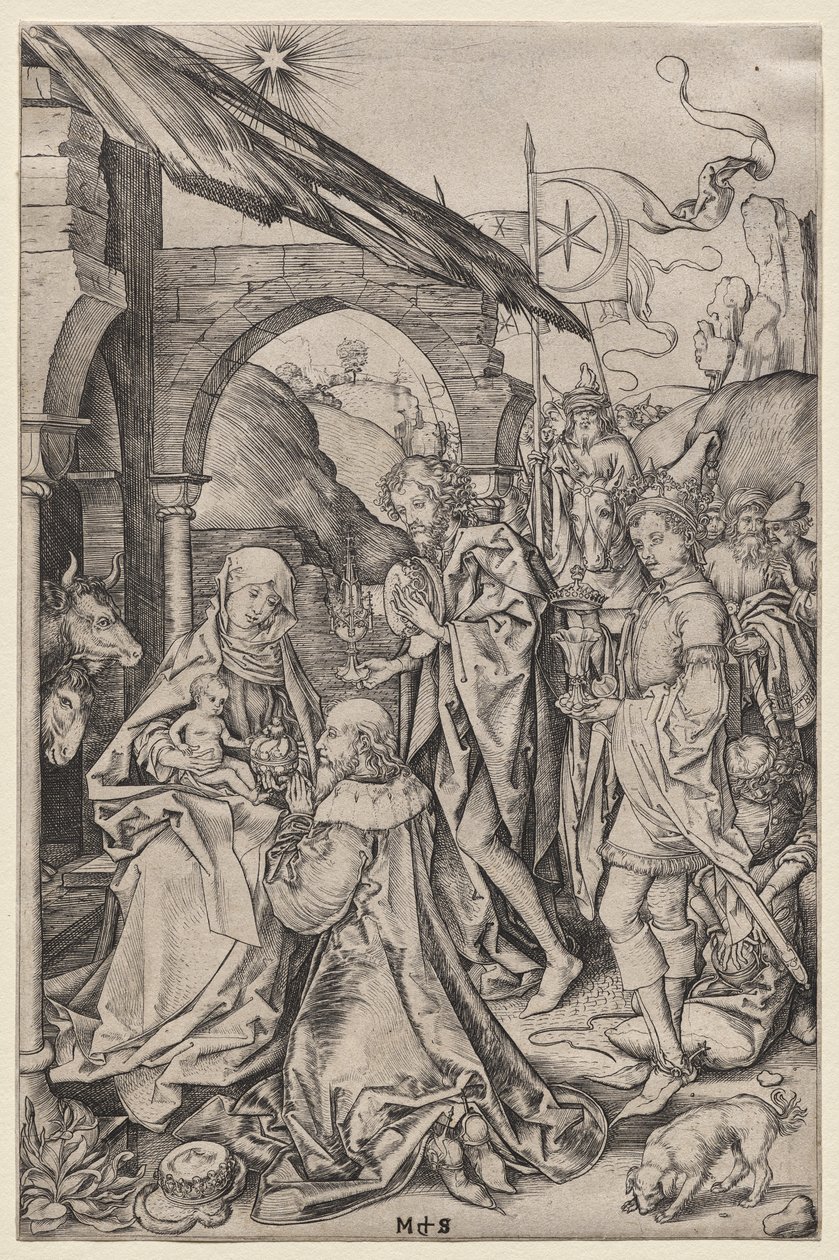 Tillbedjan av Magi av Francis Seymour Haden