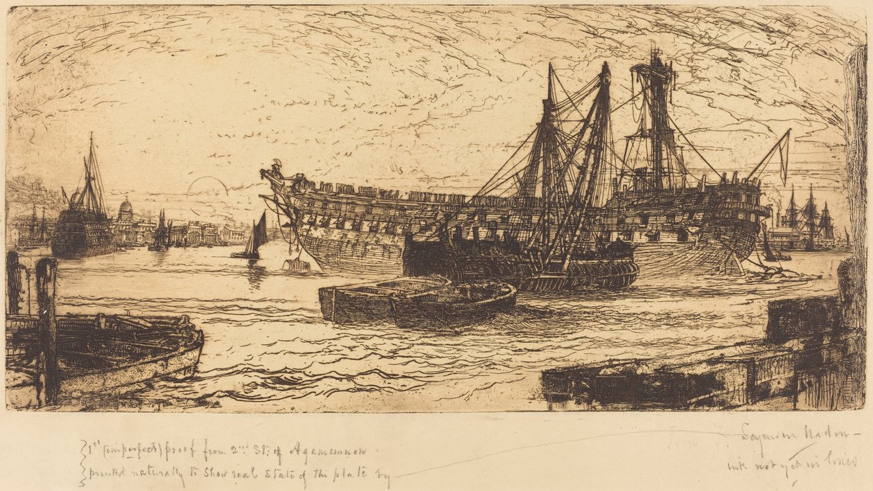 Upplösning av Agamemnon av Francis Seymour Haden