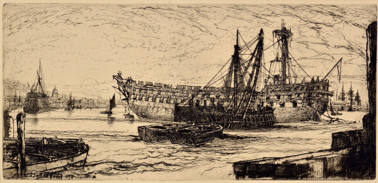 Att bryta upp "Agamemnon" av Francis Seymour Haden