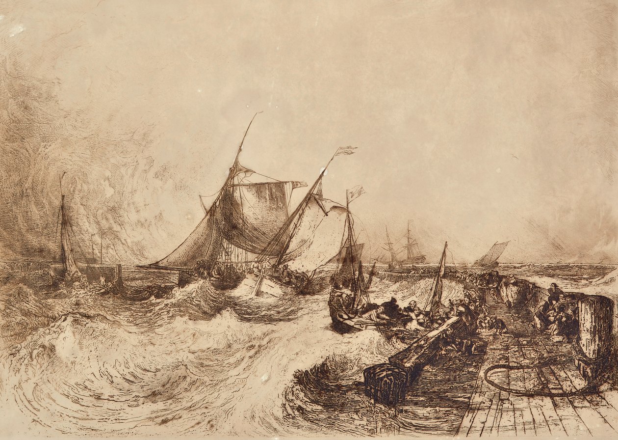 Calais hamn av Francis Seymour Haden