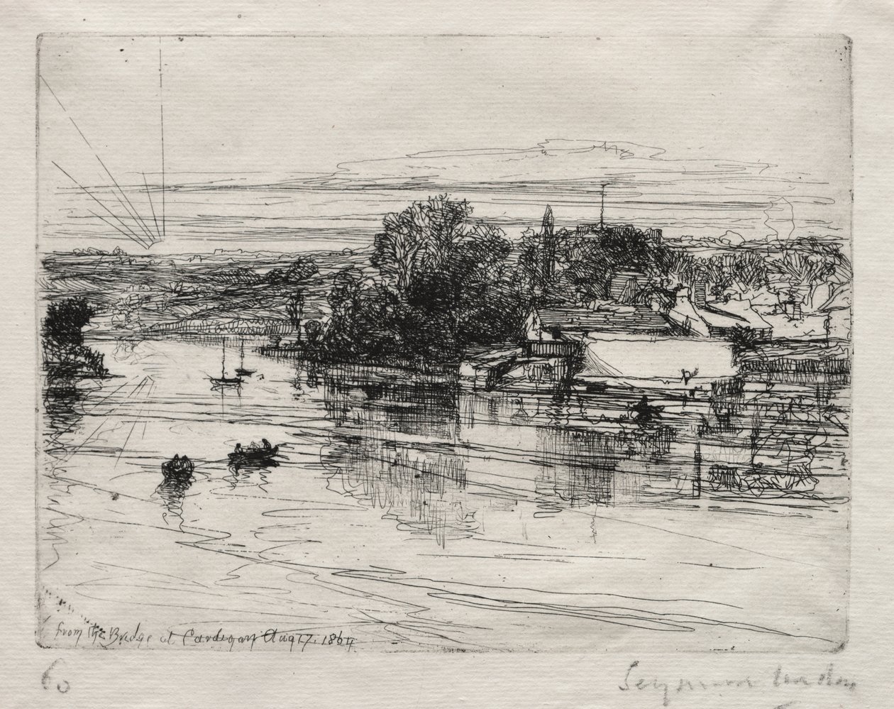 Cardigan Bridge av Francis Seymour Haden