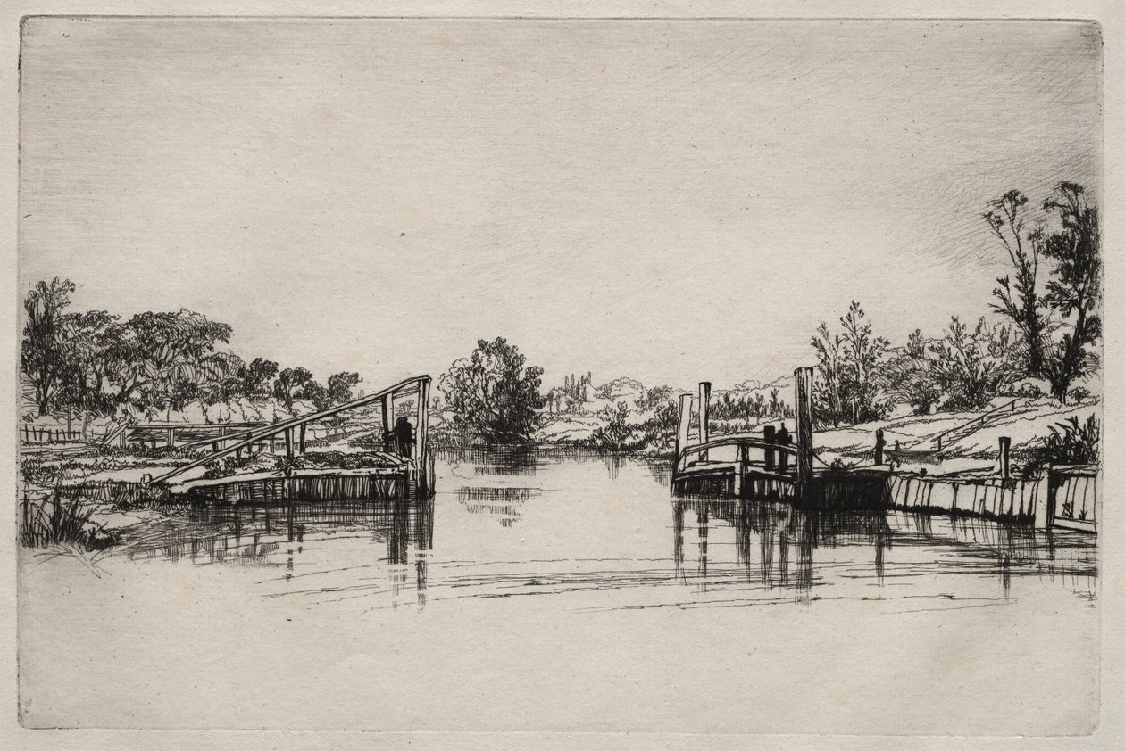 Egham Lock av Francis Seymour Haden