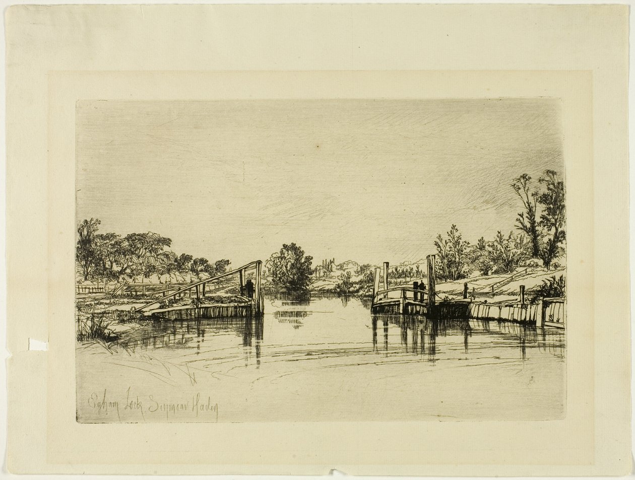 Egham Lock av Francis Seymour Haden