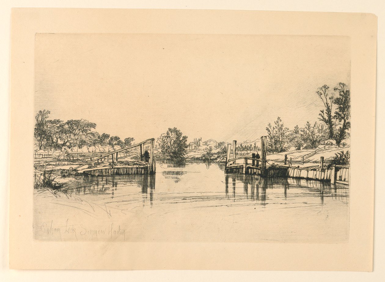 Egham Lock av Francis Seymour Haden