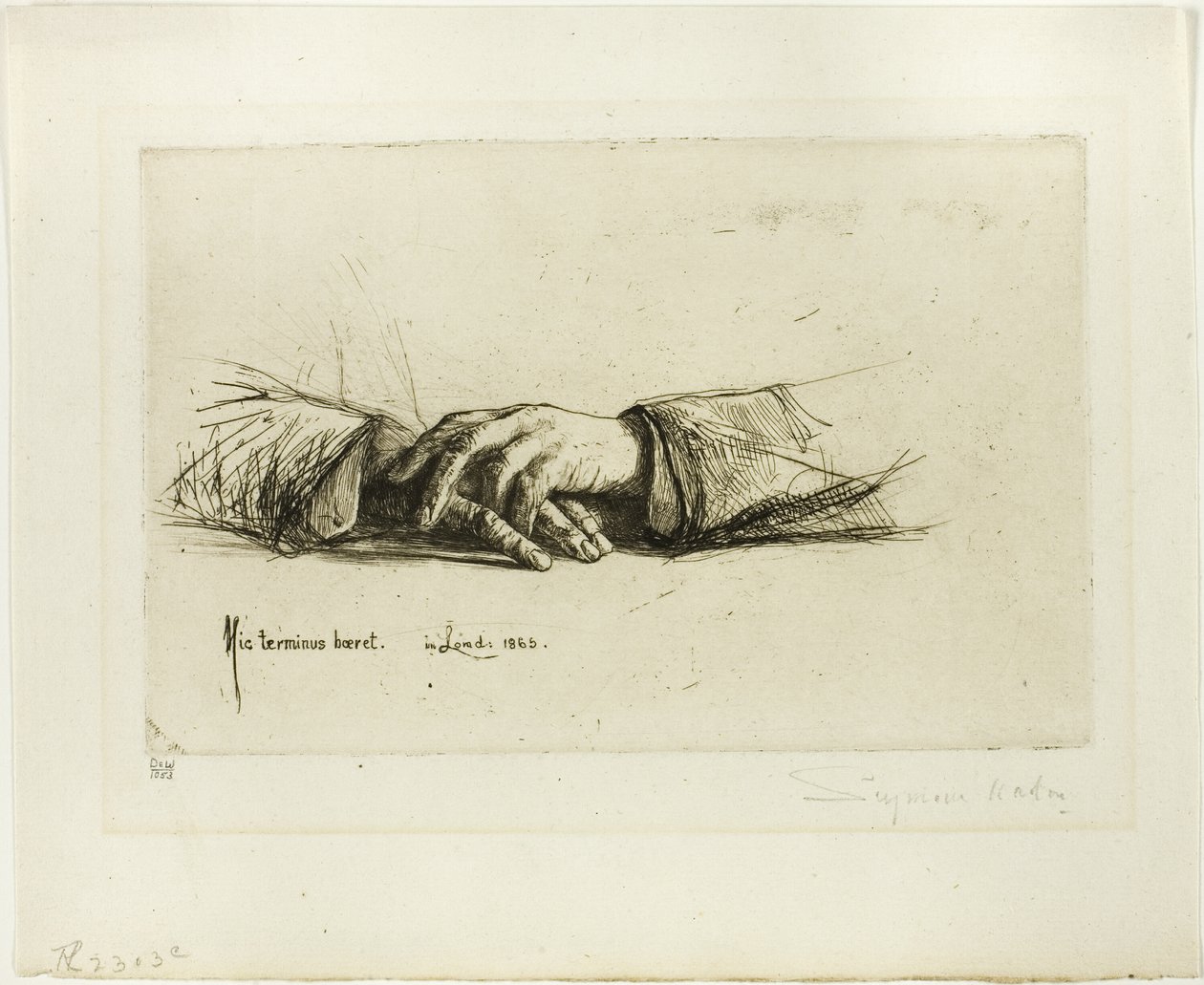 Händer vikta av Francis Seymour Haden