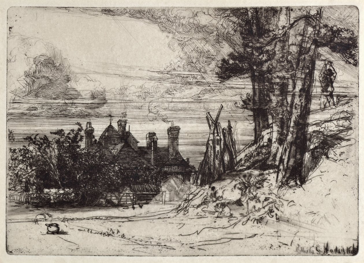 Horseleys hus i Willesley av Francis Seymour Haden