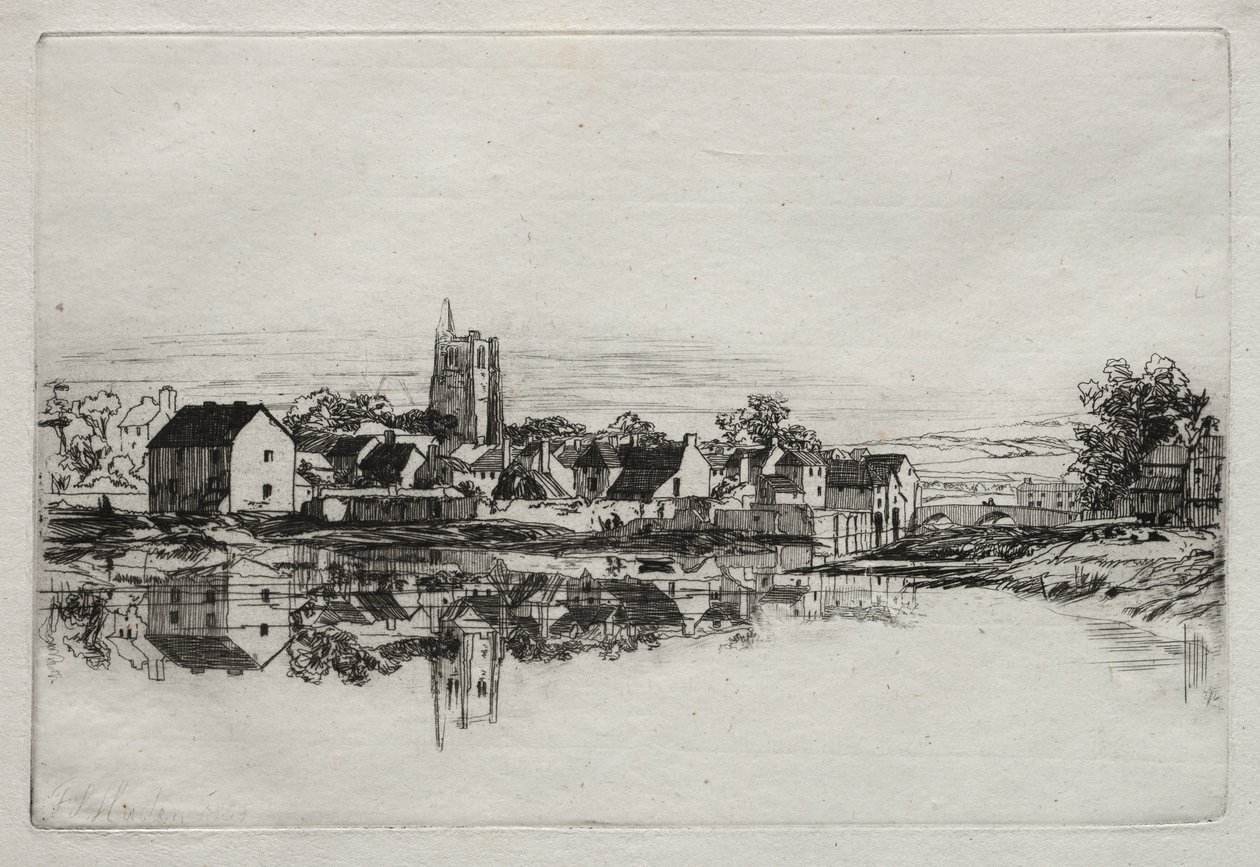 Kidwelly Town, 1859. av Francis Seymour Haden