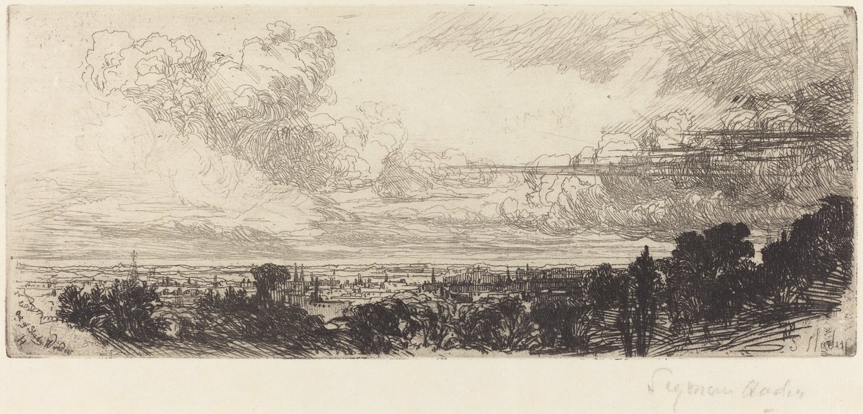 Utanför studiefönstret av Francis Seymour Haden