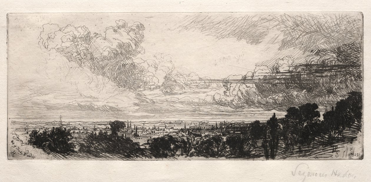 Utanför studiefönstret av Francis Seymour Haden