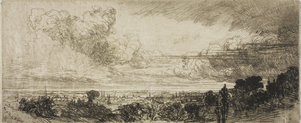 Utanför studiefönstret av Francis Seymour Haden