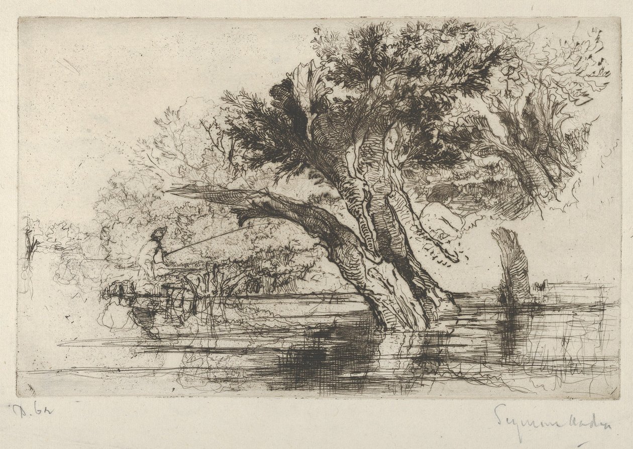 Penton Hook, 1864, 1864. av Francis Seymour Haden
