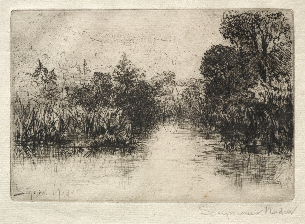 Shere Mill Pond (en liten studie) av Francis Seymour Haden