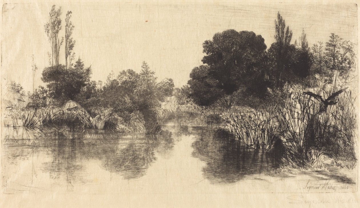 Shere Mill Pond (den större plattan) av Francis Seymour Haden