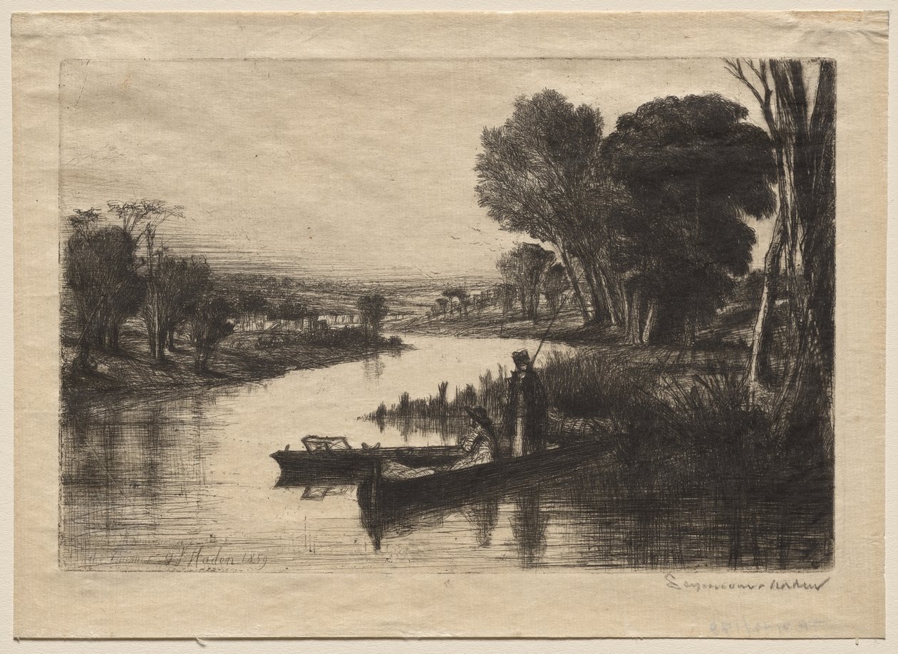 Thames Fishermen (första tallriken) av Francis Seymour Haden