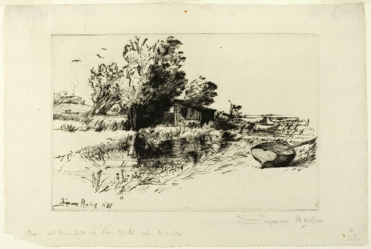 Lilla båthuset av Francis Seymour Haden