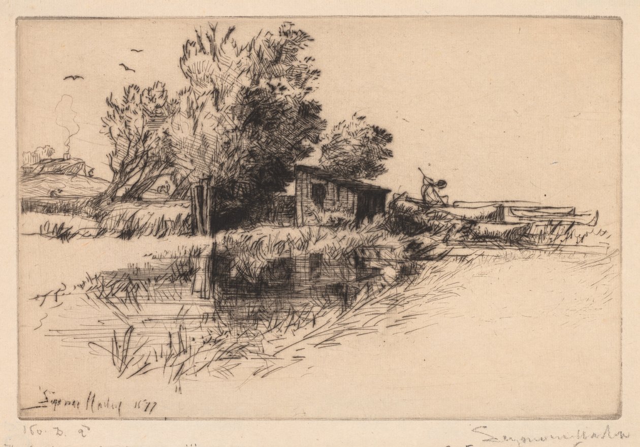 Lilla båthuset av Francis Seymour Haden