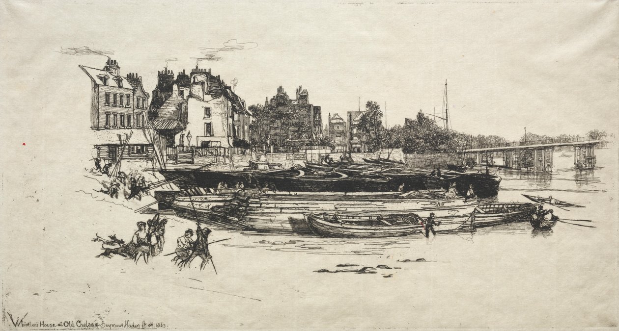 Whistlers House i Old Chelsea, 1863. av Francis Seymour Haden