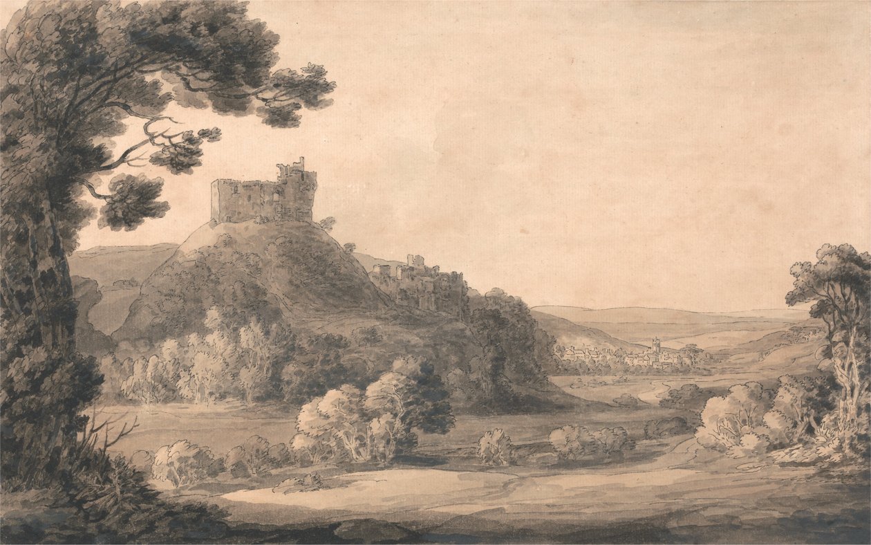 Oakhampton slott av Francis Towne