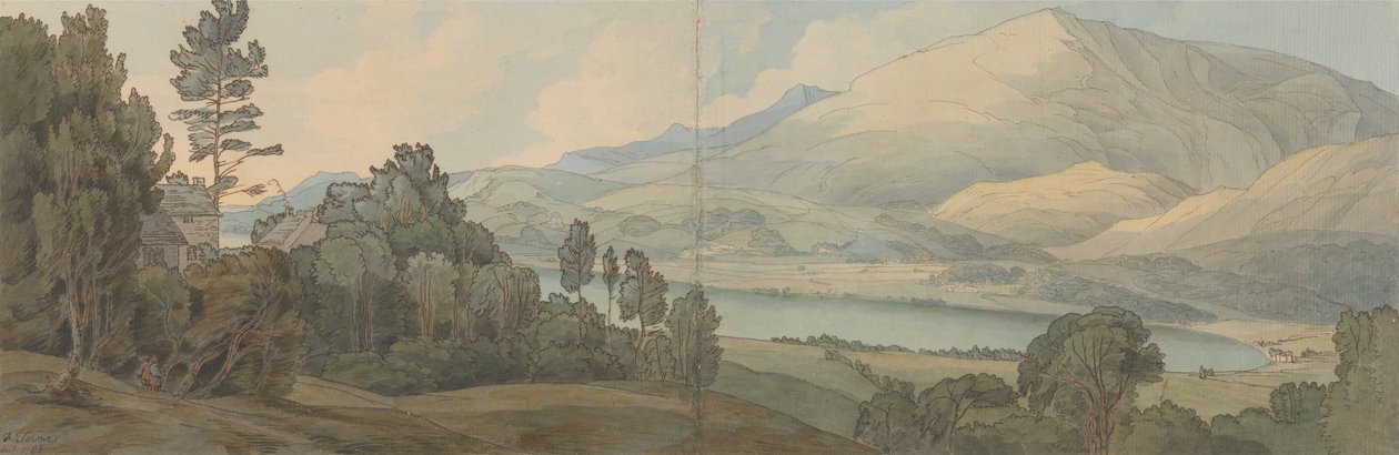 Utsikt över sjön Coniston, Lancashire av Francis Towne