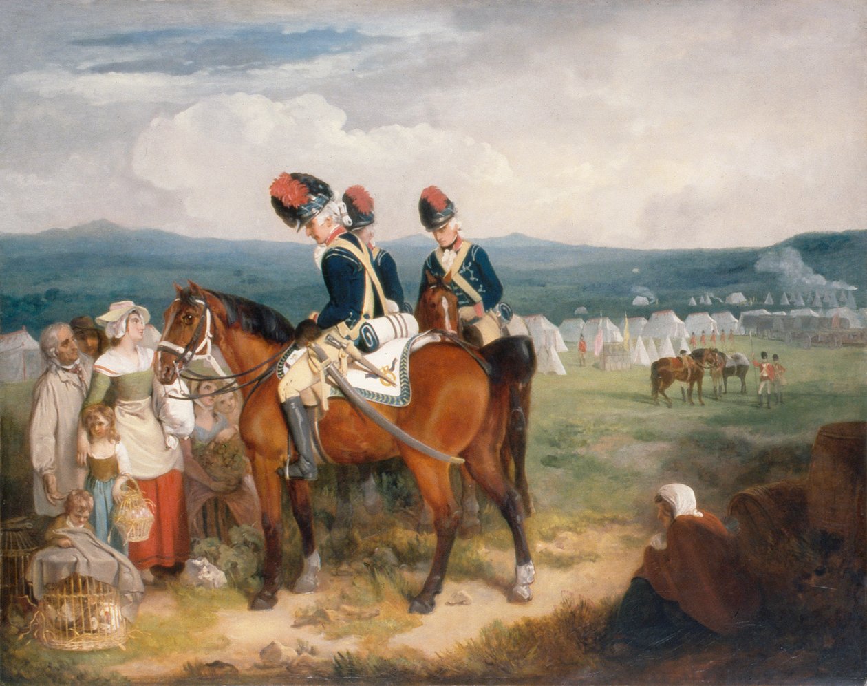 Lägret i Brighton, Skottland av Francis Wheatley