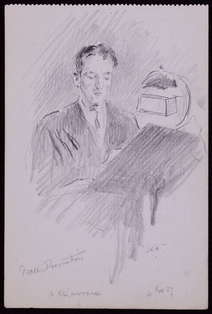 Porträtt av AK Lawrence av Francis Wilfred Lawson