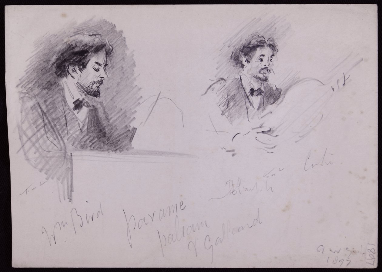 Porträtt av Arnold Dolmetsch av Francis Wilfred Lawson