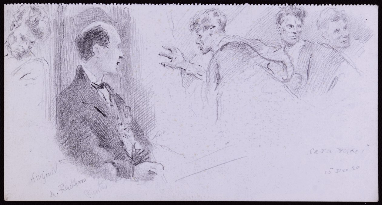 Porträtt av Arthur Rackham av Francis Wilfred Lawson