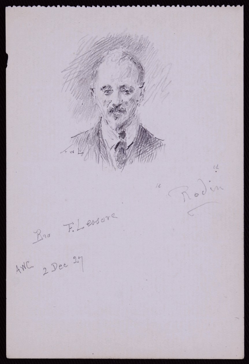 Porträtt av Frederick Lessore av Francis Wilfred Lawson