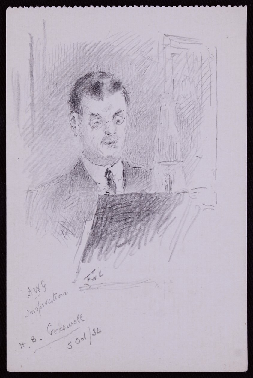 Porträtt av HB Cresswell av Francis Wilfred Lawson