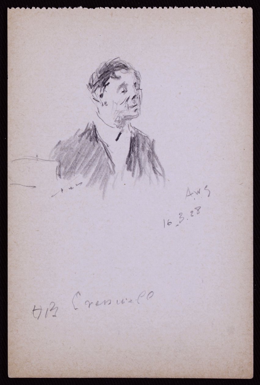 Porträtt av HB Cresswell av Francis Wilfred Lawson