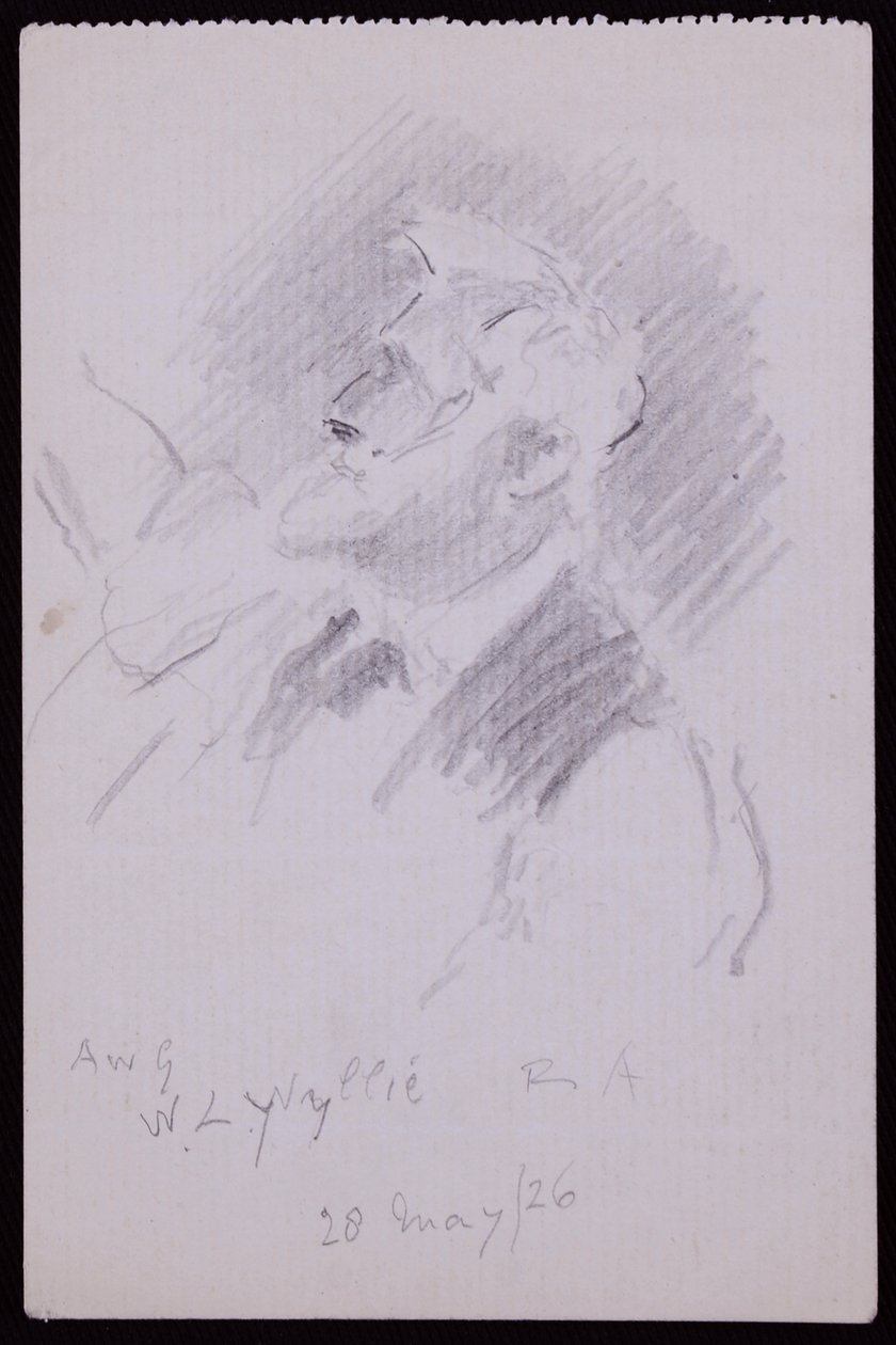 Porträtt av WL Wyllie av Francis Wilfred Lawson