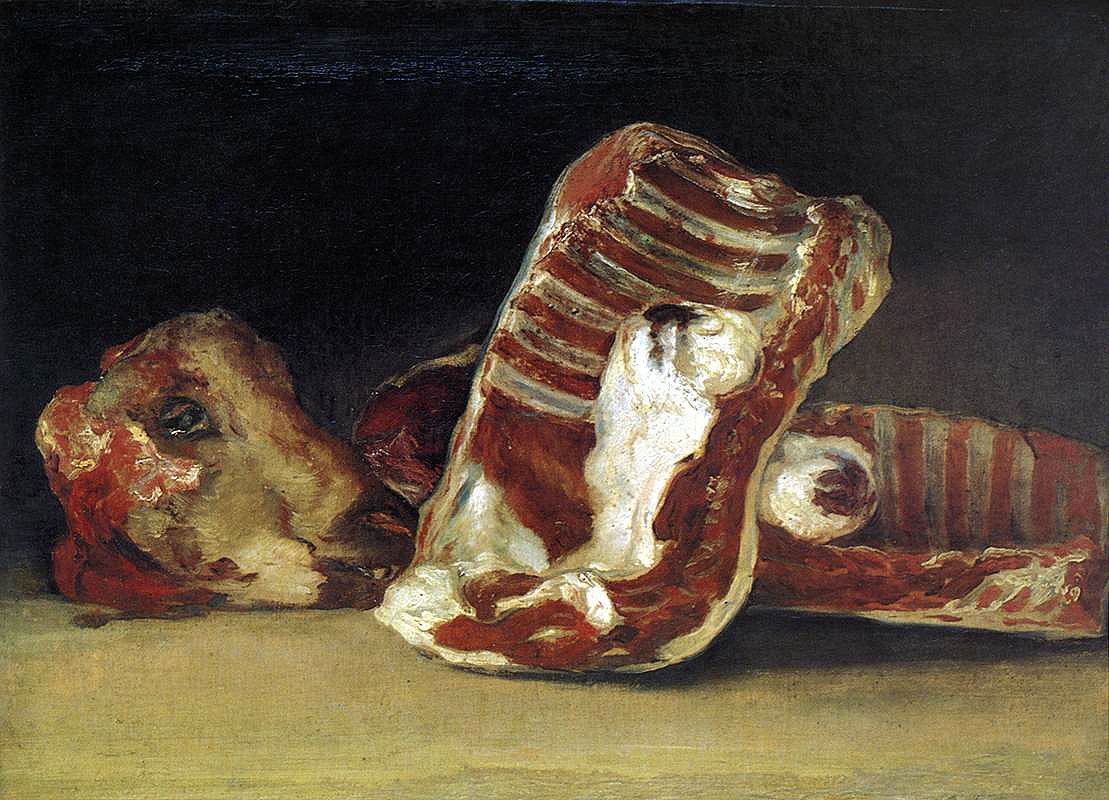 A Butchers Counter av Francisco de Goya