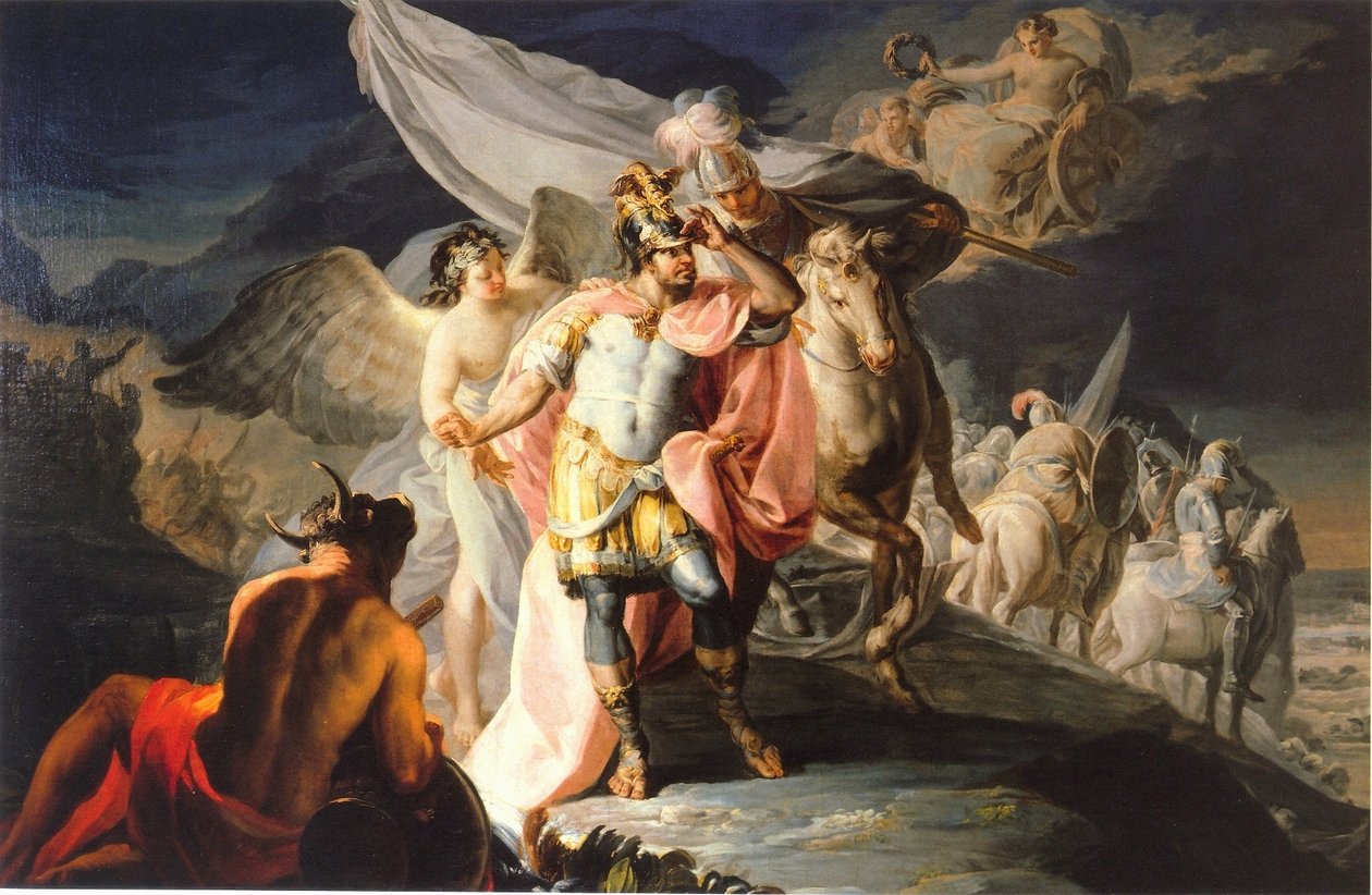 Aníbal vencedor contempla por primera vez Italia desde los Alpes av Francisco de Goya