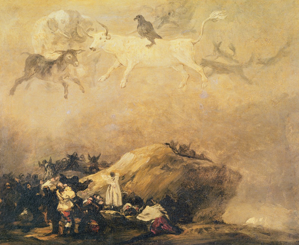 Capriccio Scen: Djur på himlen av Francisco de Goya