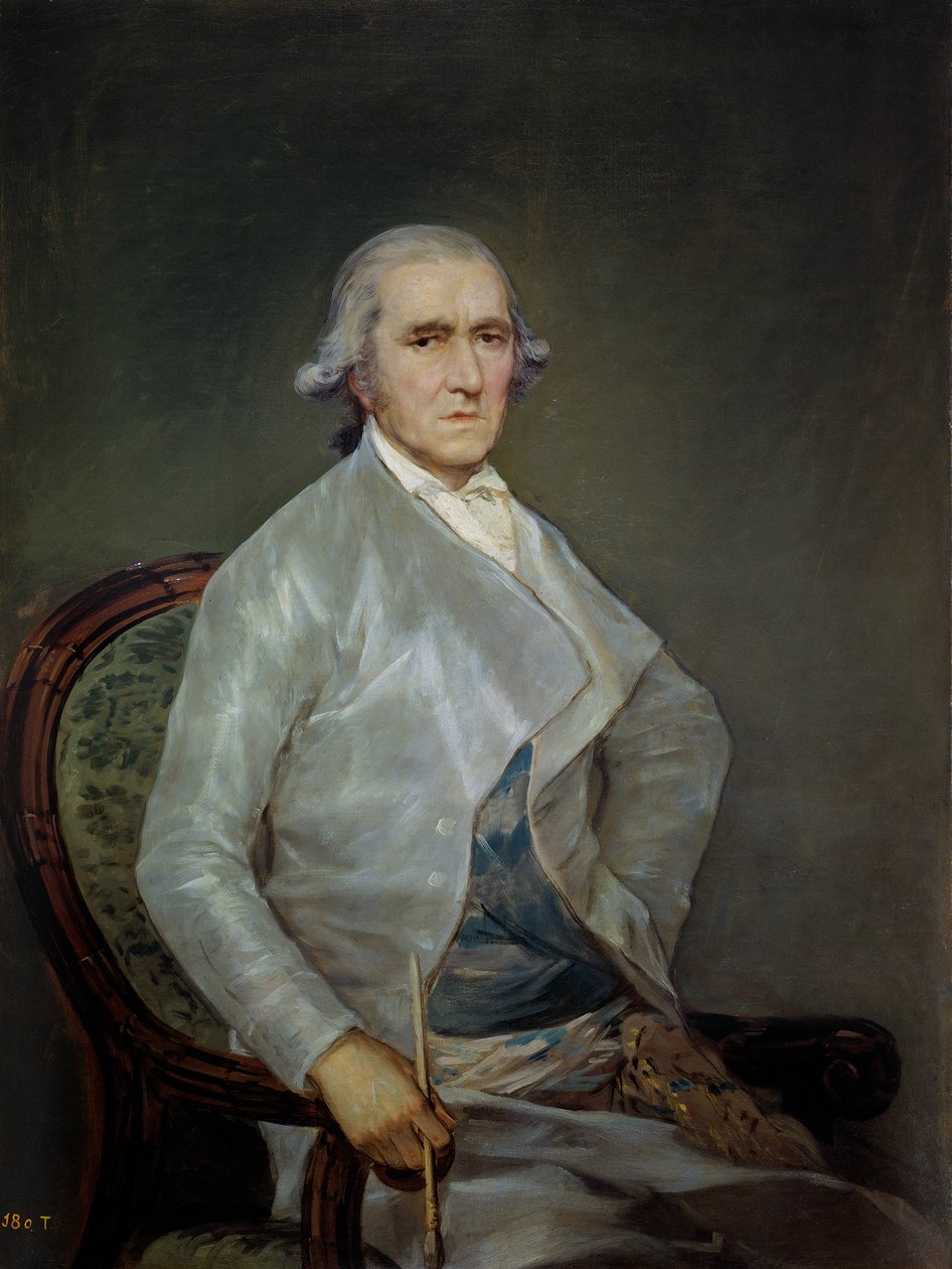 Portrait of the painter Francisco Bayeu y Subías av Francisco de Goya