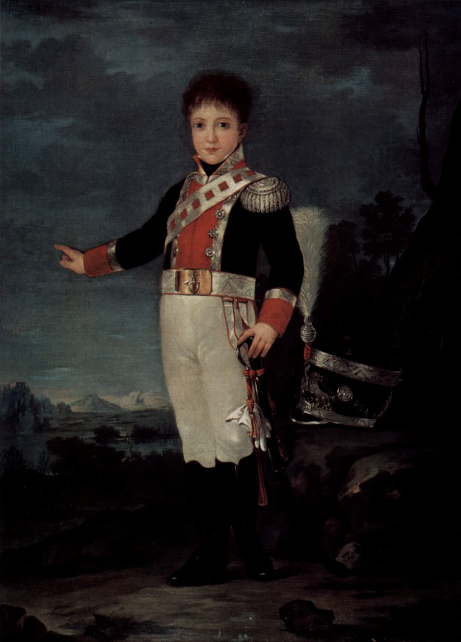 Porträt des Don Sebastian Gabriel de Borbón y Braganza av Francisco de Goya