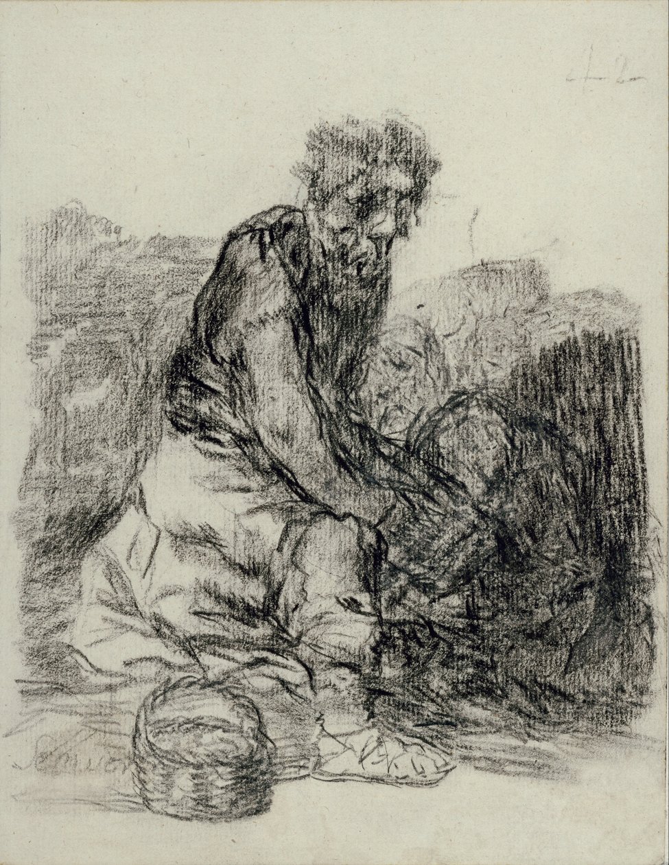 Se muer (en) (De dör) av Francisco de Goya
