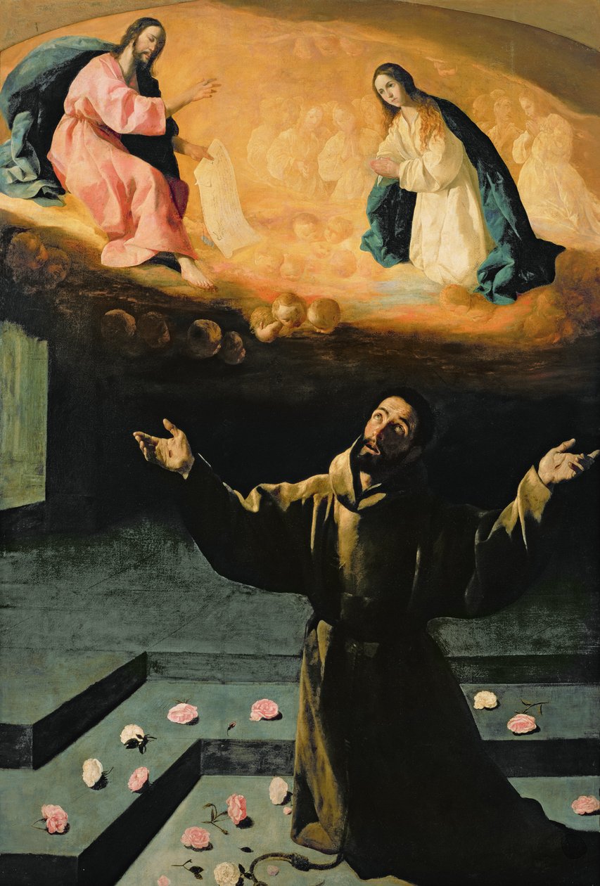 St. Franciskus av Assisi, eller Rosornas mirakel, 1630 av Francisco de Zurbaran
