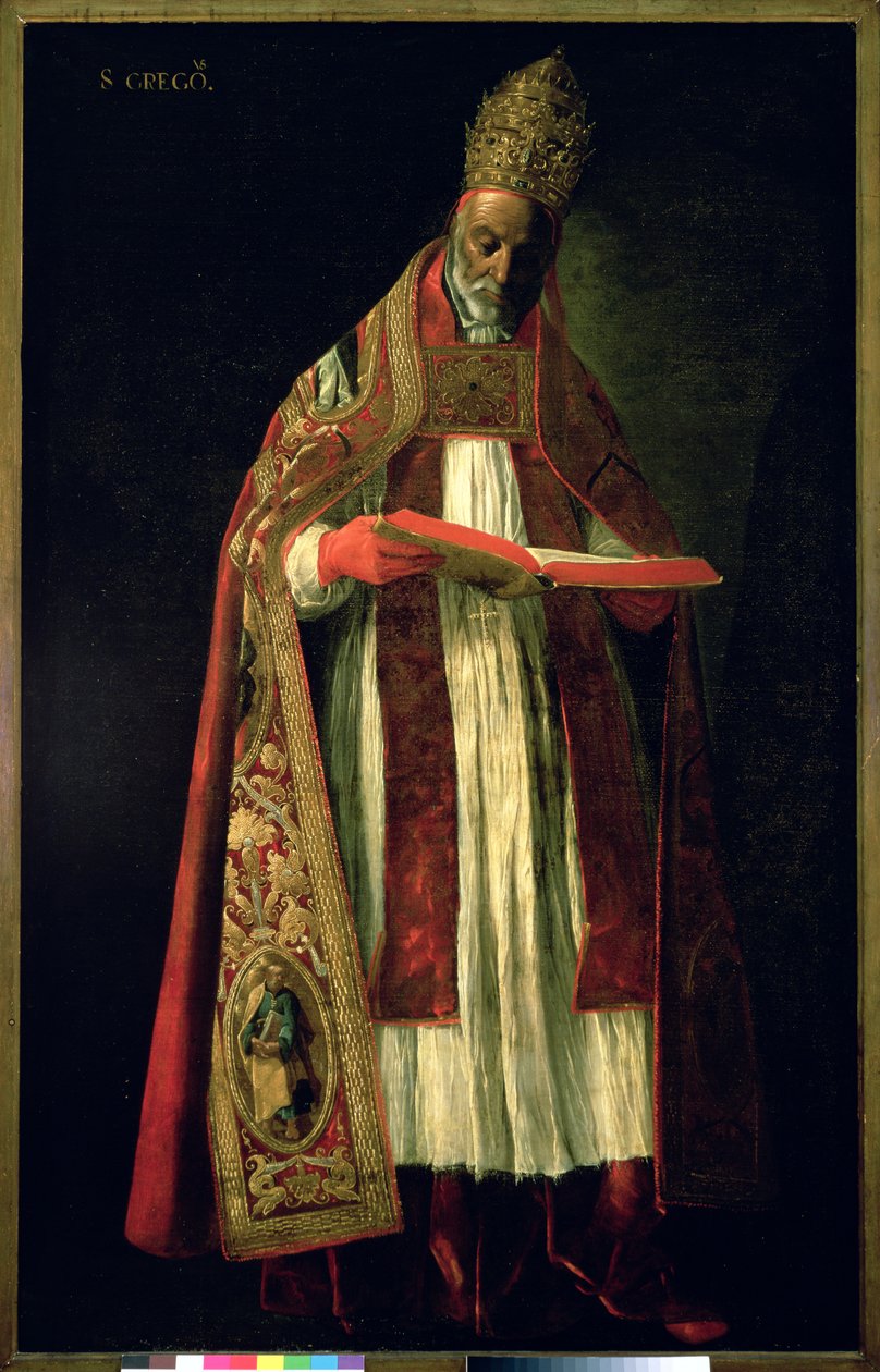 St. Gregorius den store (ca 540-604) av Francisco de Zurbaran