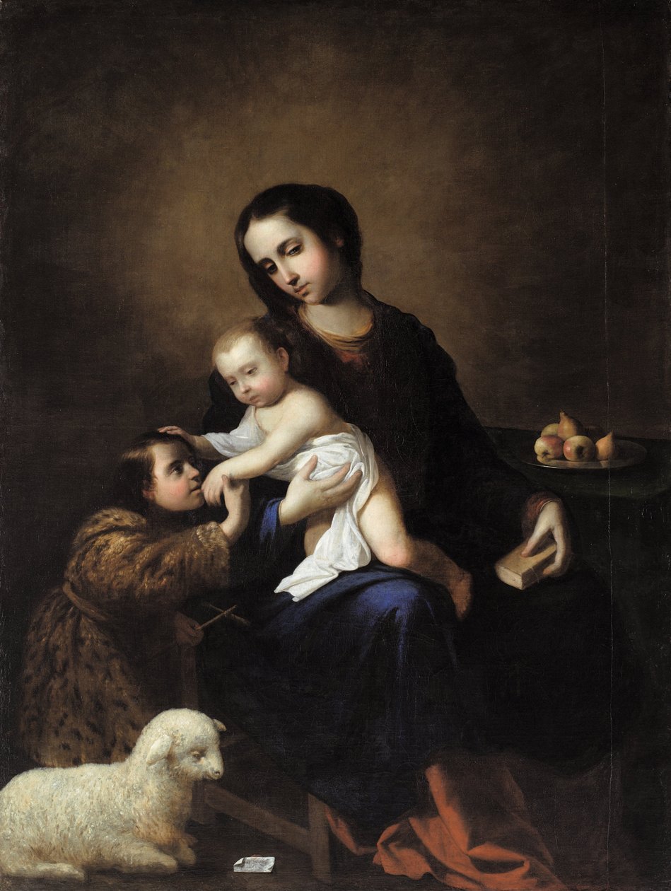 The Virgin and Child with the Infant St John the Baptist av Francisco de Zurbaran
