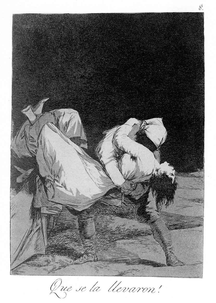 Caprice № 8: De tog henne! av Francisco de Goya
