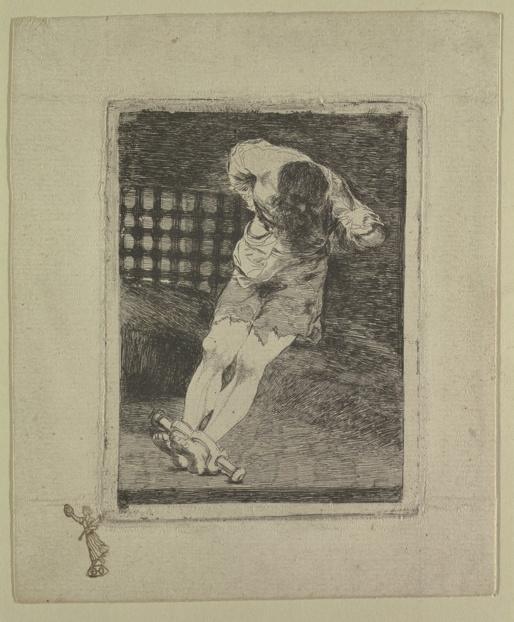 La seguridad de un reo no exige tormento (Säkerheten för en tilltalad kräver inte plåga), c.1810-20 av Francisco de Goya