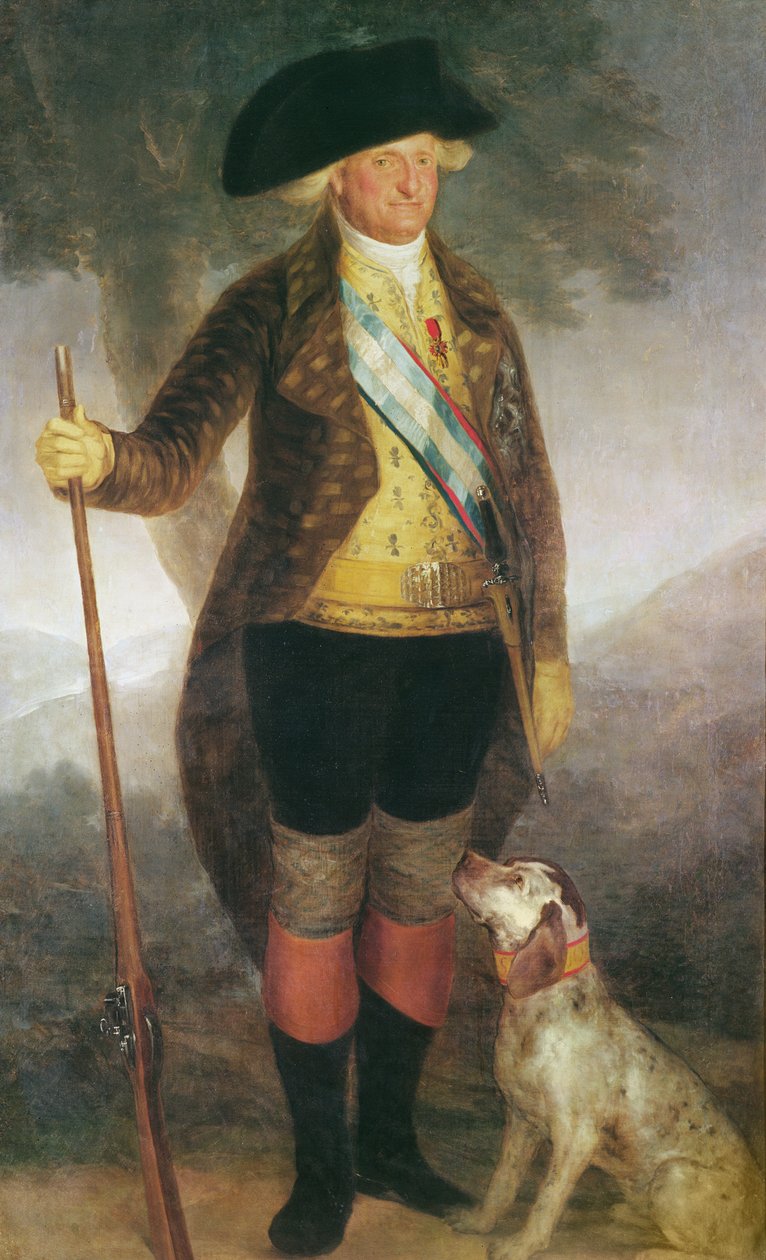 Porträtt av kung Karl IV av Spanien på jakt av Francisco de Goya