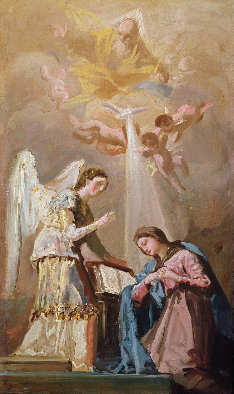 Bebådelsen (olja) av Francisco de Goya