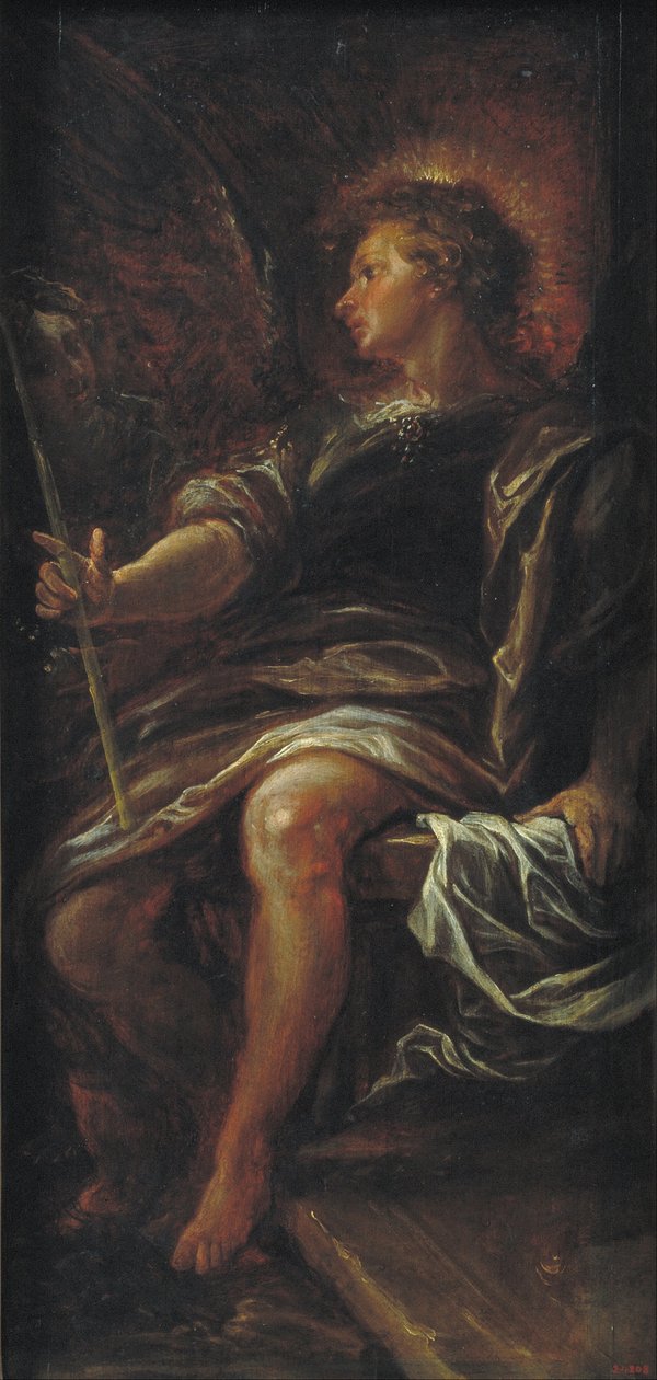 The Angel before the Grave av Francisco Rizi