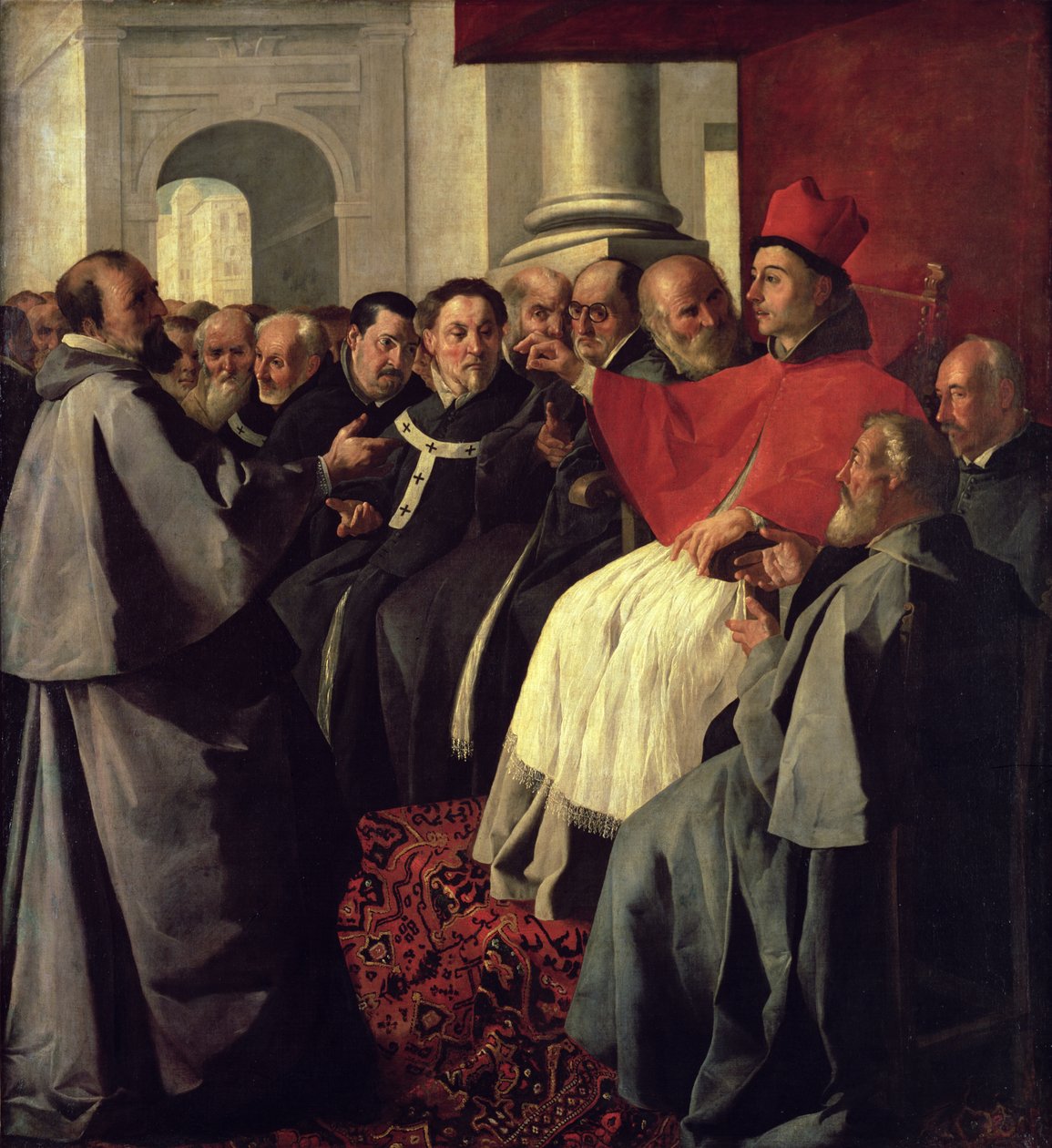 St. Bonaventure (1221-74) vid konciliet i Lyon 1274, 1627 av Francisco de Zurbaran